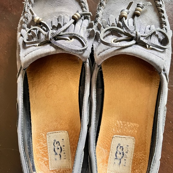 Ugg leather loafers blue-pre loved in very good condition - Picture 1 of 4